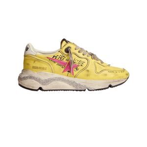 Golden Goose Yellow and Pink Sneakers
